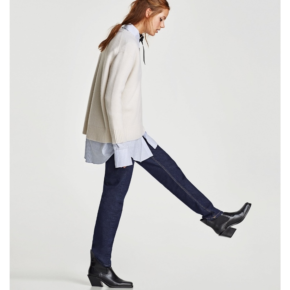 NWT Zara V Neck Cashmere Sweater - Picture 3 of 7